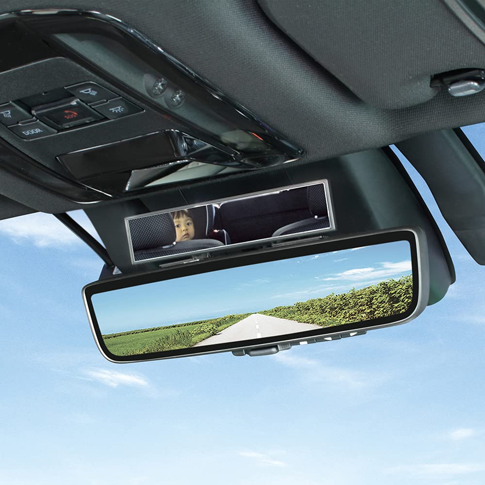 Tsuchiya Yac ZE-64 Car Interior Supplies SLIM Support Mirror Black Width approx. 150 x Height approx. 30 mm