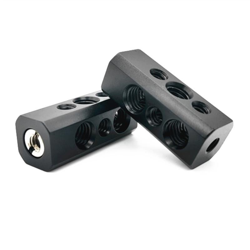 Universal Camera Hot Shoe Mount Adapter with MultiPorts for Tripods Aluminum Camera Tripod Hot Shoe Adapter Conversion