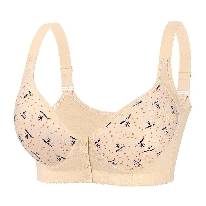 

Бюстгальтер с чашкой AG 36-52 очень большого размера с принтом и металлическим кольцом спереди, нижнее белье 36/80A【S】