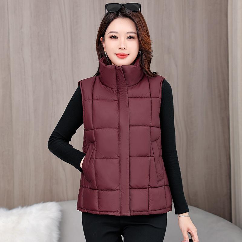 

Women s Winter Thermal Down Vest Oversized Stand Collar M