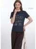 HeyHenry Women's Summer 2025 Cotton Print Short Sleeve T-shirt - Versatile Round Neck Casual Top