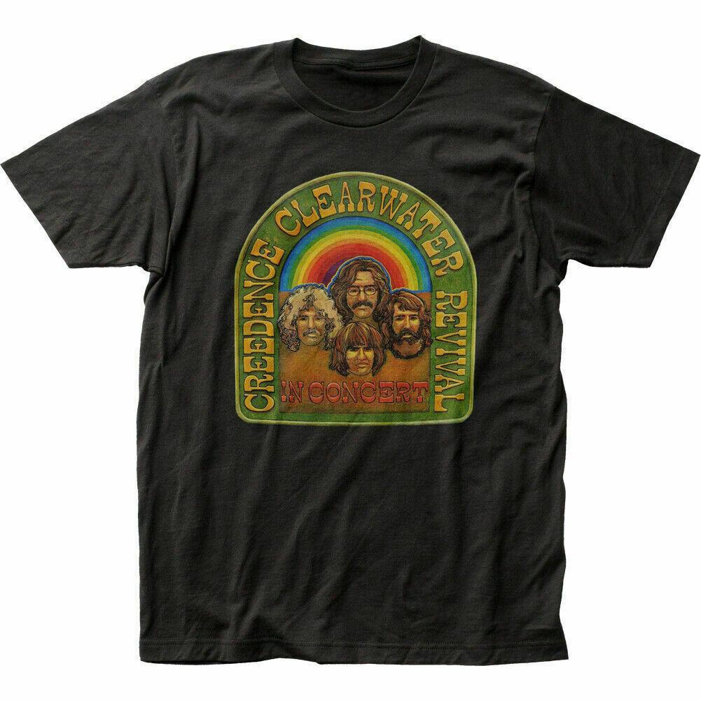 Creedence Clearwater Revival In Concert T-shirt Mens Licensed Rock N Roll Black S