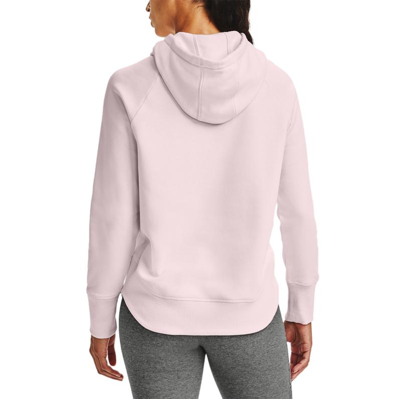 Under Armour Rival Metallic Fleece Hoodie Women Hoodies Ballet-Pink 1356323-658