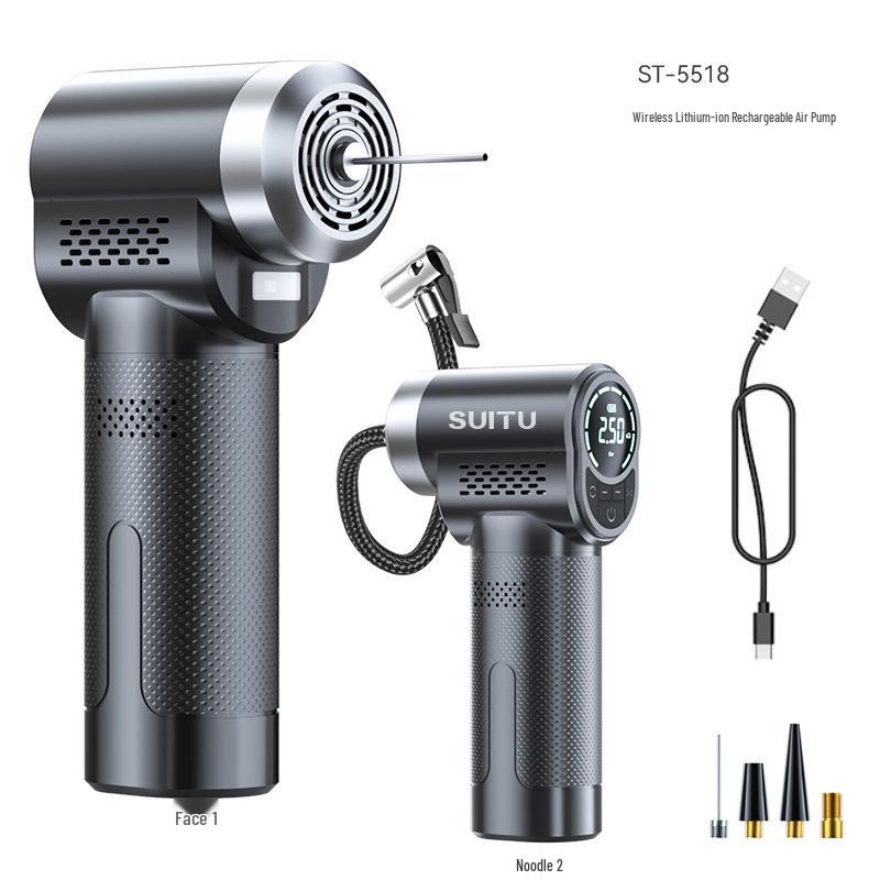 

Portable Wireless Electric Car Tire Inflator - Automatic High-Pressure Pump