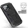 For iPhone 14 13 12 Pro Max Mini 11 Pro Max Case Full-Body Rugged Armor Shockproof Protective Kickstand Aluminum Metal Cover