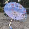 1PC Umbrella 70/82CM Oil Paper for Women Girl Performance Photo Props Antique Umbrella Parasol Satin Cloth Tassel