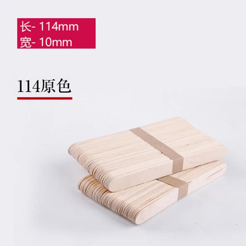 NEU 50 Stück/Los Farbige Holzstäbchen Naturholz Eisstiele Kinder DIY Werkzeug Holzdekoration Placa Madera Manualidades