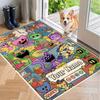 Custom Name Poppy Playtime Crystal Velvet Floor Rug Personalized Text Soft Carpet Home Decor