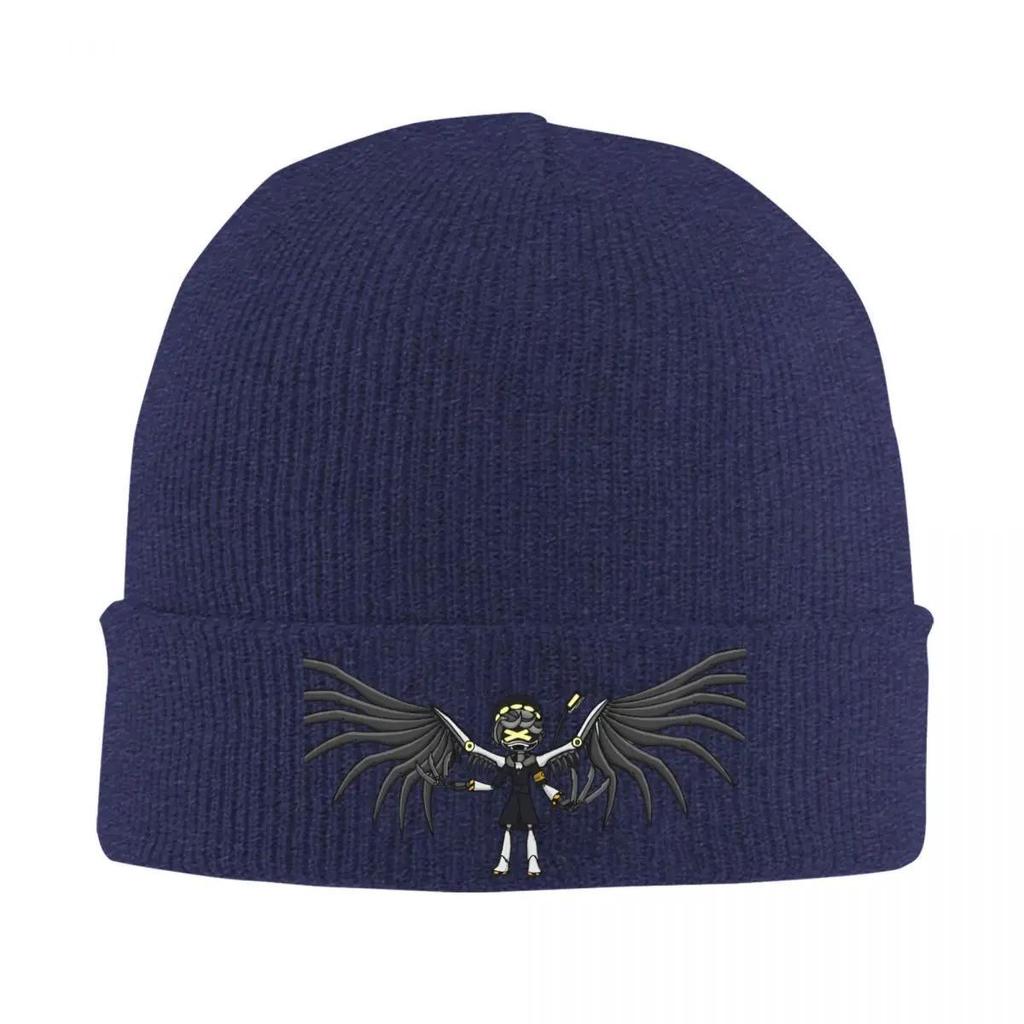 Anime Murder Drones Gothic Beanie Hats Knitting Hat Outdoor Sport Elastic Female Male Caps Autumn Winter Graphic Bonnet Hats