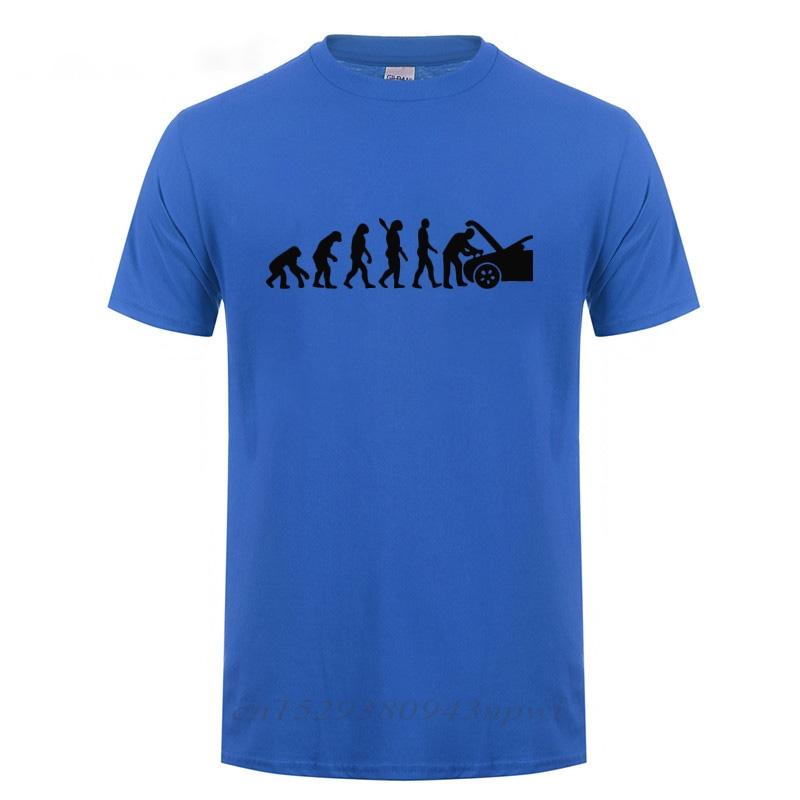 Fathers Day Present Funny Birthday Gift For Dad Husband Boyfriend Men Evolution Auto Mechaniker Mechanic Car Cotton Tshirt