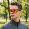 Functional Oversized Sunglasses Personality Trend Integrated Colorful Lenses Sun Protection Sunglasses 3256