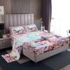 Pink Cherry Blossom Animal Horse Pattern Bed Hat Four-piece Bedding Set Bedroom Dormitory Bedding Decoration