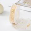 10Yards/Roll Hair Bows DIY Craft Gold Foil Snow Yarn for Gift Wrapping 2.5cm Organza Ribbon Printed Silk Ribbons