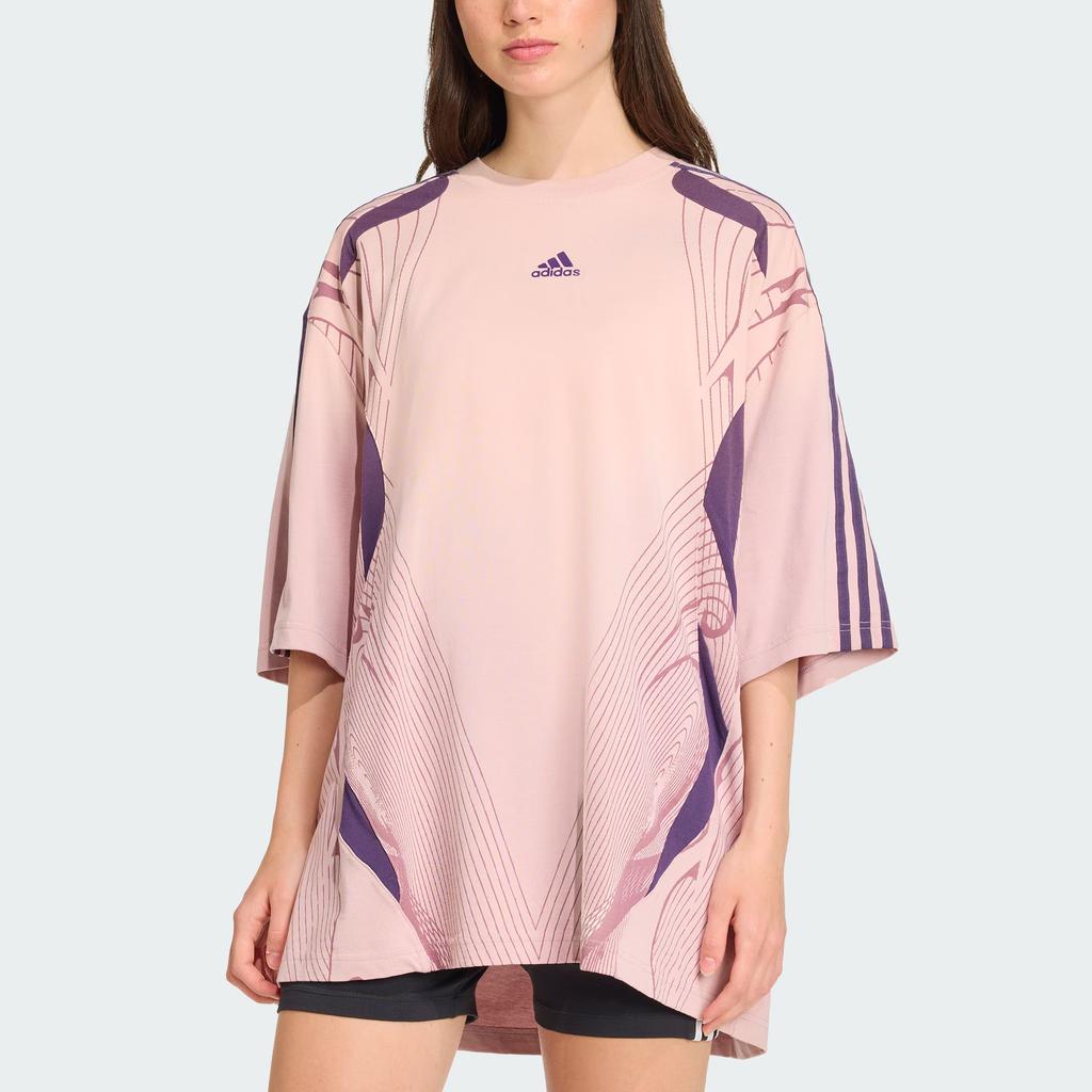 Adidas Adilenium Teamgeist Washed Football Style Loose Short Sleeve T-Shirt Women Tops KE9808