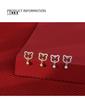S925 Silver Zodiac Tiger Earrings for Women - Japanese and Korean Style with Bells and Diamonds