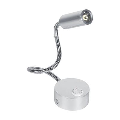 AC85 265V 1W 3W Cool Warm White LED Reading Study Bed Lamp With Gooseneck And OFF ON Switch