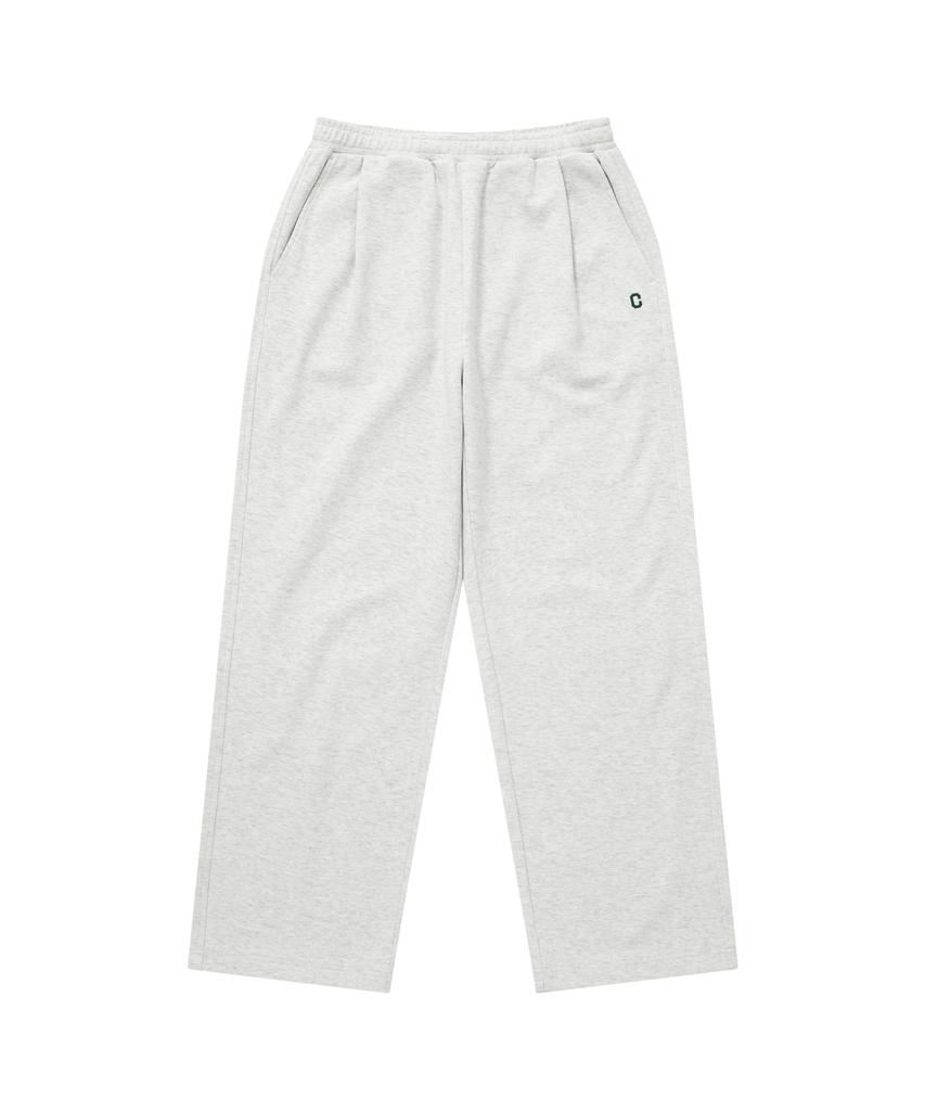 COVERNAT C Logo Semi-Wide Sweatpants Heather Grey