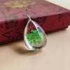 "European and American Bestseller: Dried Flower Pendant with Crystal, Tree of Life Water Drop Necklace."