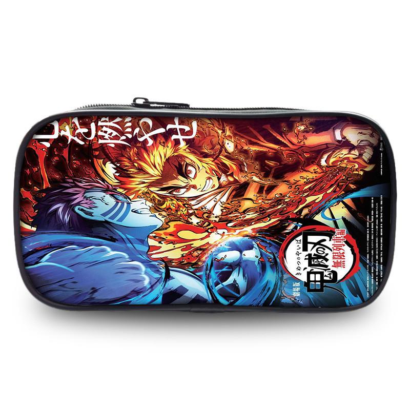 Cute Demon Slayer Pen Pouch Large Capacity Oxford Fabric Versatile Pencil Bag
