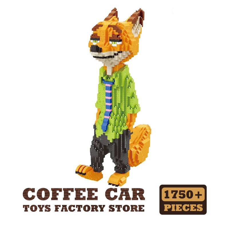

Judy Nick Diamond Construction Blocks MOC Collection Cartoon Movie Anime Figures Mini Bricks Playthings Fox Rabbit Model Adult Children Gifts DIY