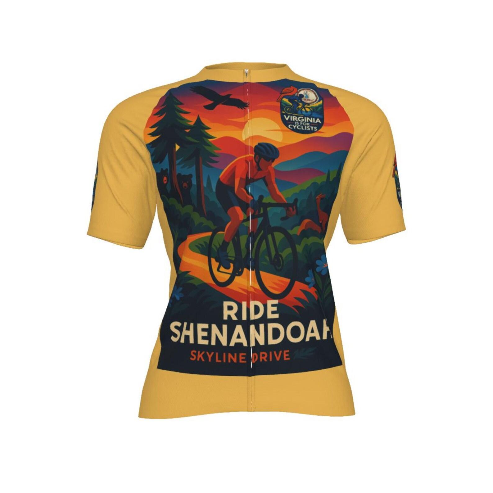 Shenandoah Sunset Cycling Jersey: Skyline Drive Ride, Unisex Fit 3XL