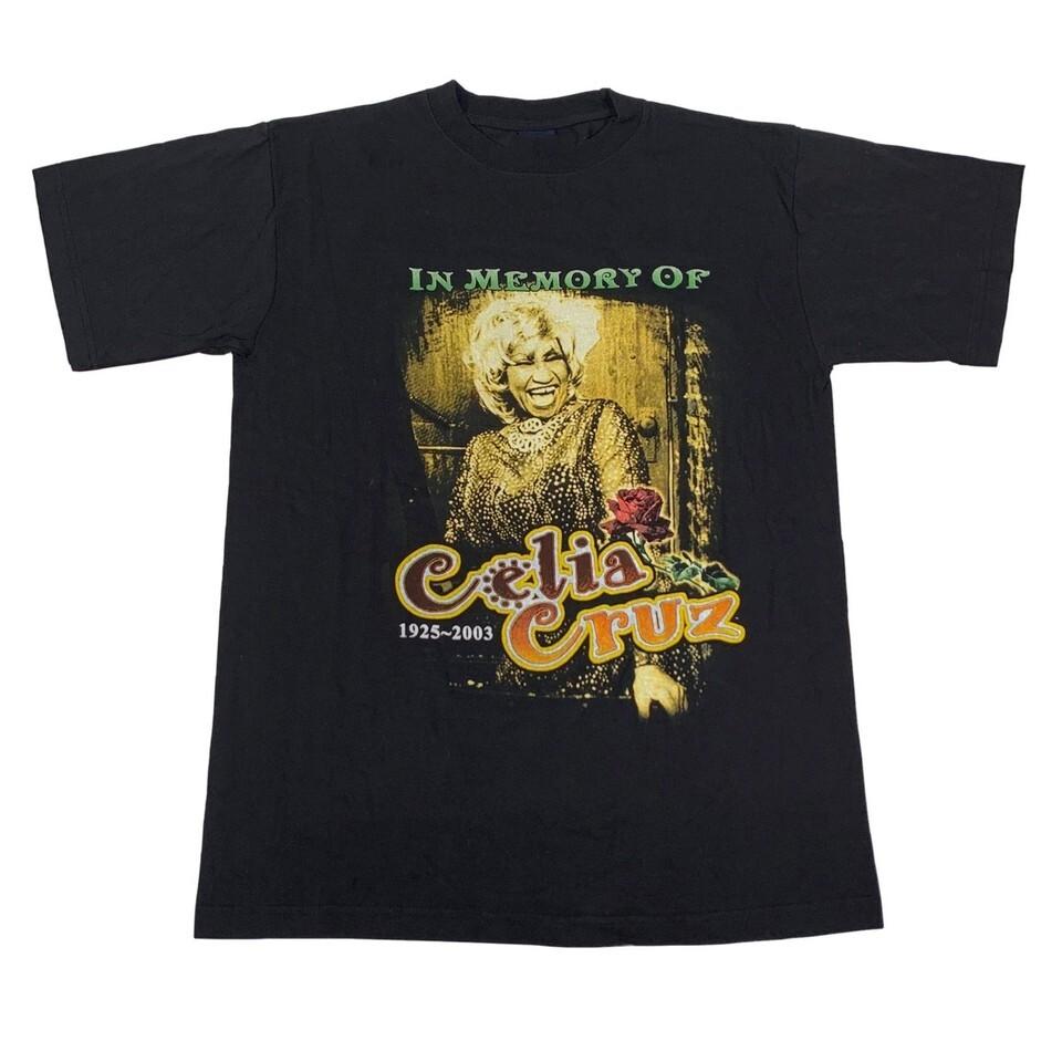 Celia Cruz 1925 - 2003 Cotton Black All Size Unisex Full Size Shirt S