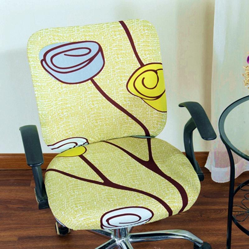 Elastic Split Chair Cover, Computer Swivel Chair Cover, Chair Cover, Office Chair Cover, Seat Cushion Cover - Printed Model