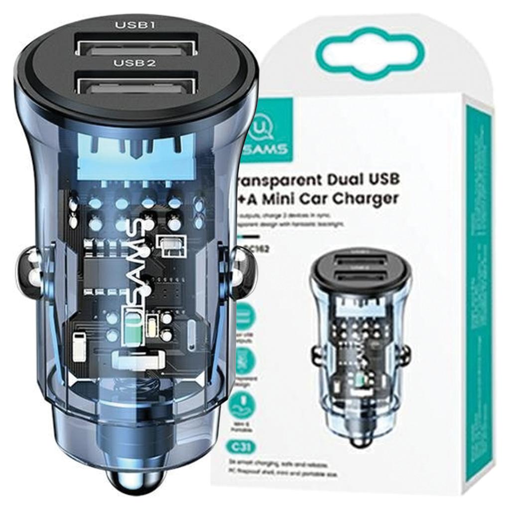 USAMS Land. Alone. C31 3A 2Xusb-A Fast Charge Blue/Niebieski Cc162Cc02 (Us-Cc162)