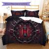 Cyberpunk spaceship Pattern Bedding Quilt Set Quilt Cover Pillowcase Home Decoration Birthday Gift (1 * duvet cover + 2 * pillowcase, without core)