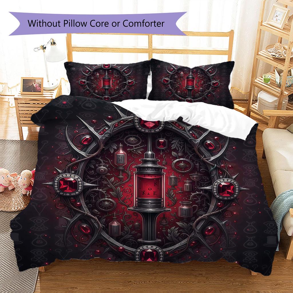 Cyberpunk spaceship Pattern Bedding Quilt Set Quilt Cover Pillowcase Home Decoration Birthday Gift (1 * duvet cover + 2 * pillowcase, without core)
