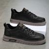 Men'S Shoes Men'S British Style Work Casual Men'S Leather Shoes Men'S Versatile Black Thick Baseplate Shoes