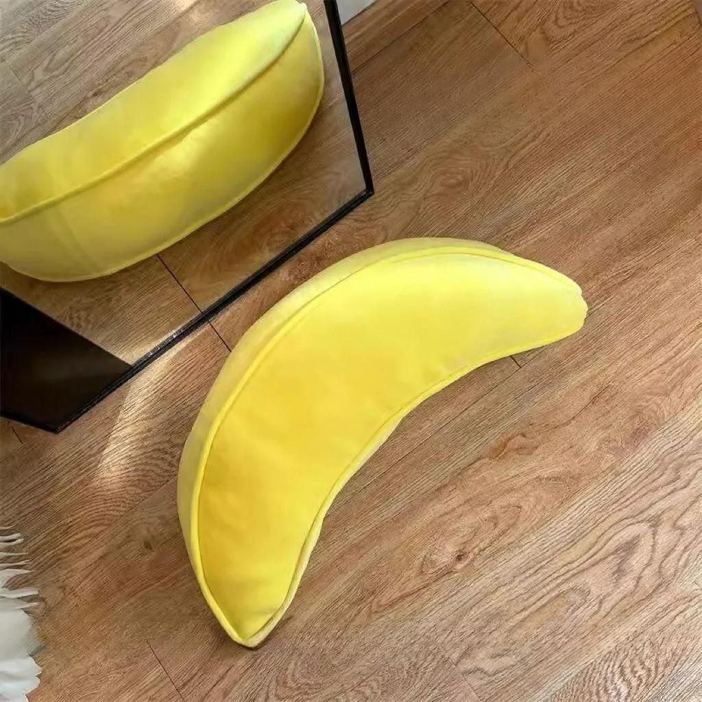 Perna Banană Creativă Moale Perna de Noptieră Bandă de Dormit Cadou de Ziua de Naștere Jucărie de Pluș Clip Picior Fată