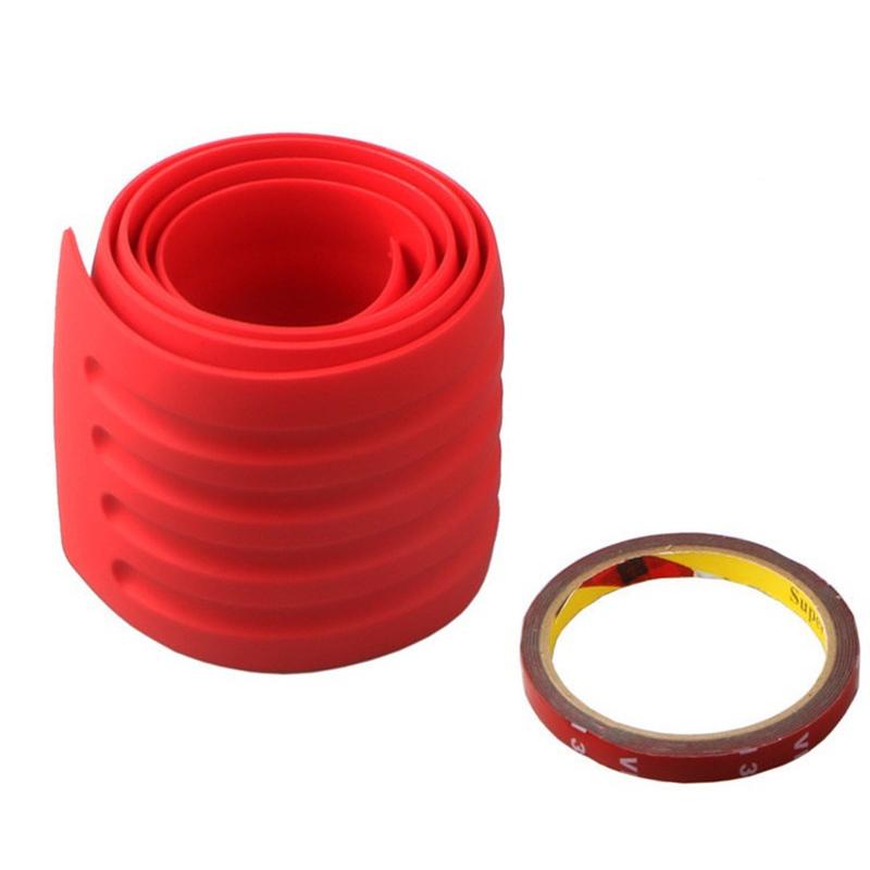 

Универсальная защита заднего бампера Защитная накладка порога двери багажника автомобиля ПВХ резиновая защитная полоса для усиления бампера Декоративная Red