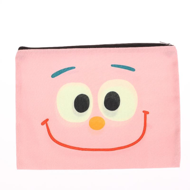 Pink Smiling Cosmetic Bag Creative Clutch Makeup Bag Travel Toiletry Bags Large Capacity Storage Pouch For Girl Gifts