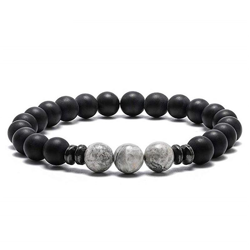 JYL TS Bracelet Couple's  Textured Beaded Enhances Connection & Shared Luck