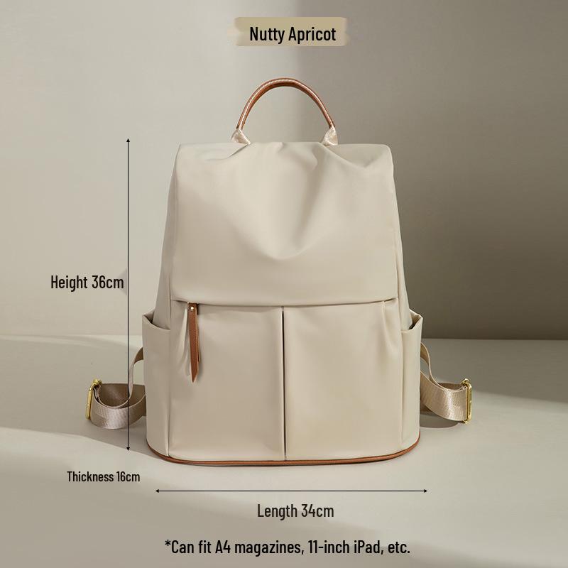 Women's Color Block Nylon Oxford Backpack - 2025 Fashion, Lightweight & Large Capacity for Travel & Commuting