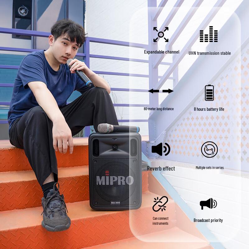 MIPRO MA-505 Portable PA System CN plug (adapter included)