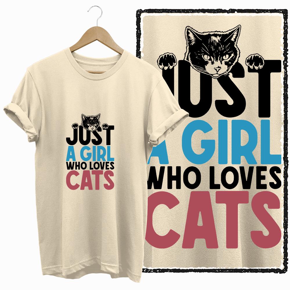 COOLMIND 100% cotton BEIGE cat print exclusive graphic women T shirt big size loose cotton cat lover women tshirt LOVELY cat tee