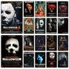 Halloween Movie Decorative Plaque Tin Metal Retro Sign Cinema Cafe Bar Decoration Poster Board Modern Home Wall Decor Aesthetic