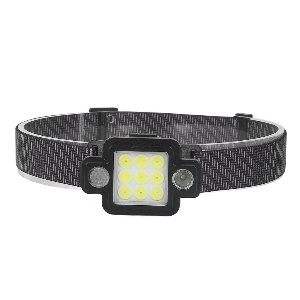 Working Headlamp with 2400mah Battery USB Charging COB Head Neck Warning Lamp Life Waterproof