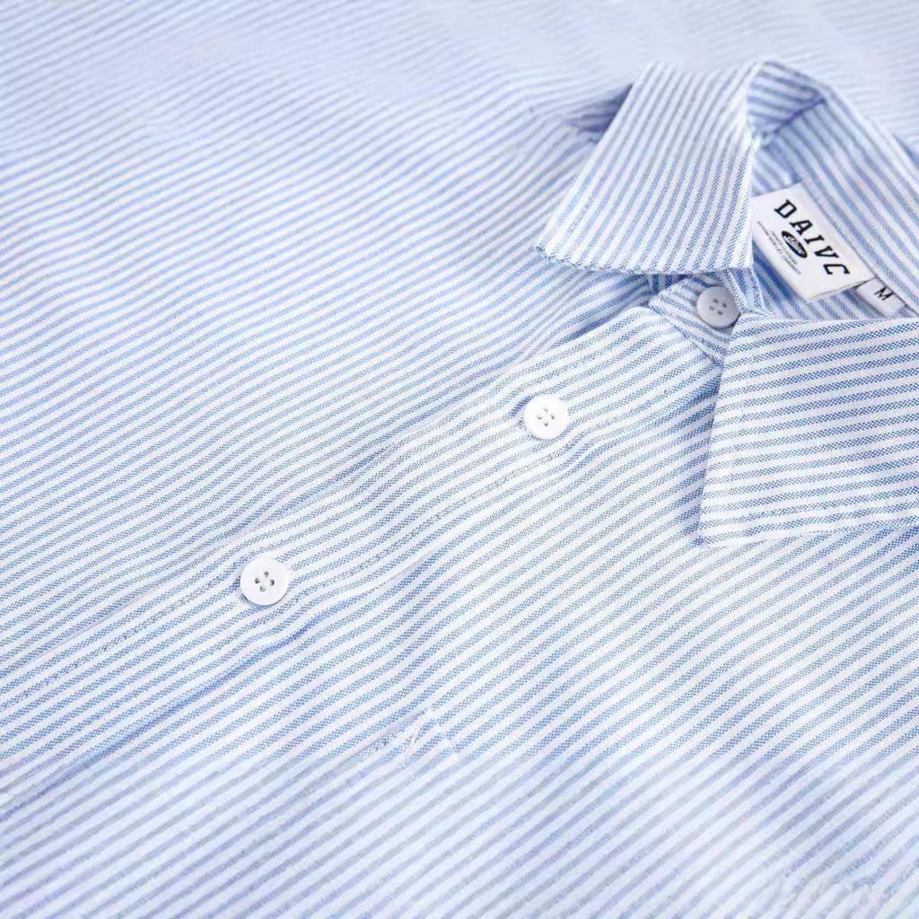 RUIIENRS X DAIVC 2024 Autumn Retro Striped Minimalist Shirt CS048