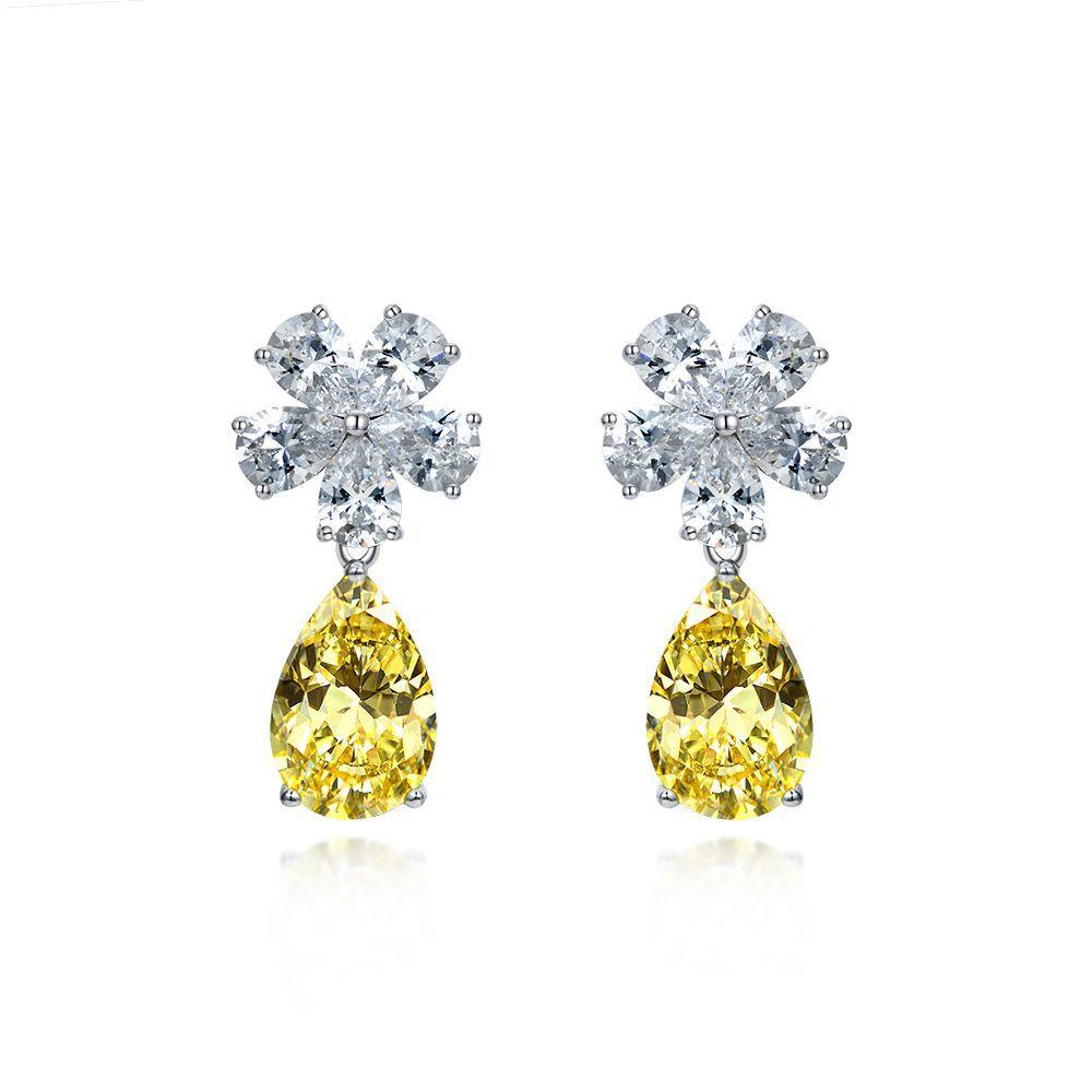 

Gica Gema Серьги-капли с высокоуглеродистыми бриллиантами, стерлинговое серебро 925 пробы, 10*14 мм, желтый драгоценный камень, романтические ювелирные изделия, подарки для свадебной вечеринки, новая тенденция 925 Silver жёлтый