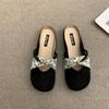 Fashion Elegant Ballet Flat Shoes Soft Fairy Style Velvet Mary Janes French Vintage Leisure Rubber Sole Adult Footwear from Mainland