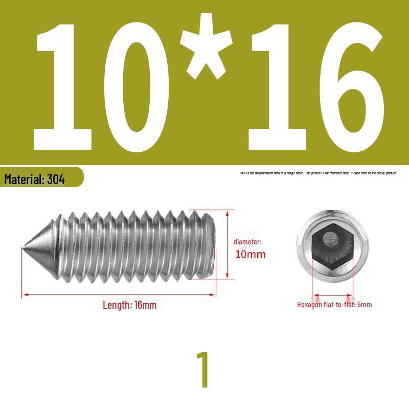 12.9 Edelstahl 304 Innensechskant Kegelspitze Gewindestift M2/M3
