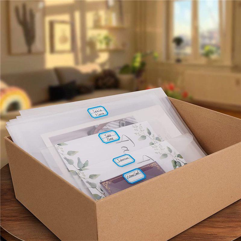ABUL-40 Pcs Clear Stamp And Die Storage Bag Resealable Storage Pocket Large Envelope Case For DIY Scrapbooking Paper Card