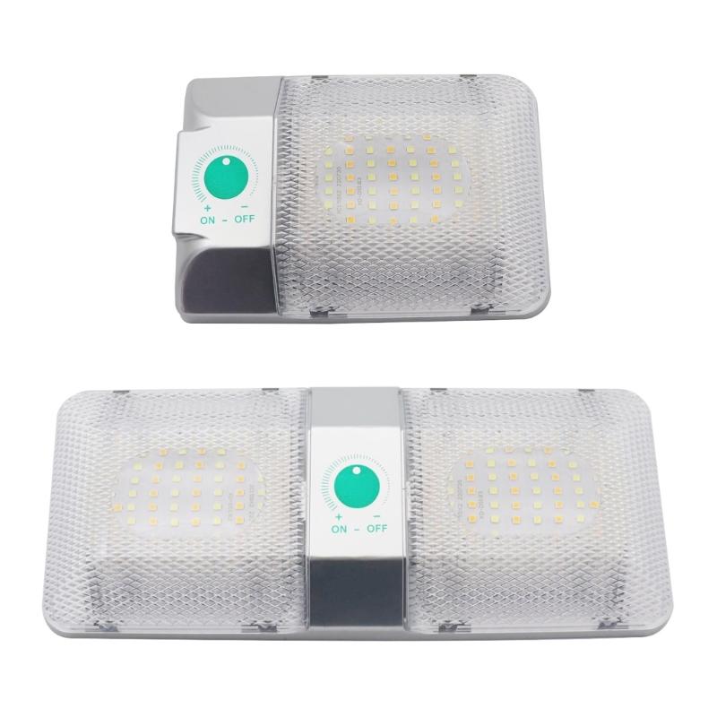 LED Light 12V Interior Dome Ceiling Light Three Color Dimming For Car Boat Camper Trailer Caravans Motorhome Accessories