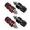 Reliable Copper Red and Black Marked Male Screw Type Audio Binding Post Insulated Terminal Connector (Set of 4)