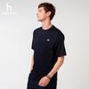 HAZZYS Men's PHIZ Retro Embroidered Loose Round Neck T-Shirt