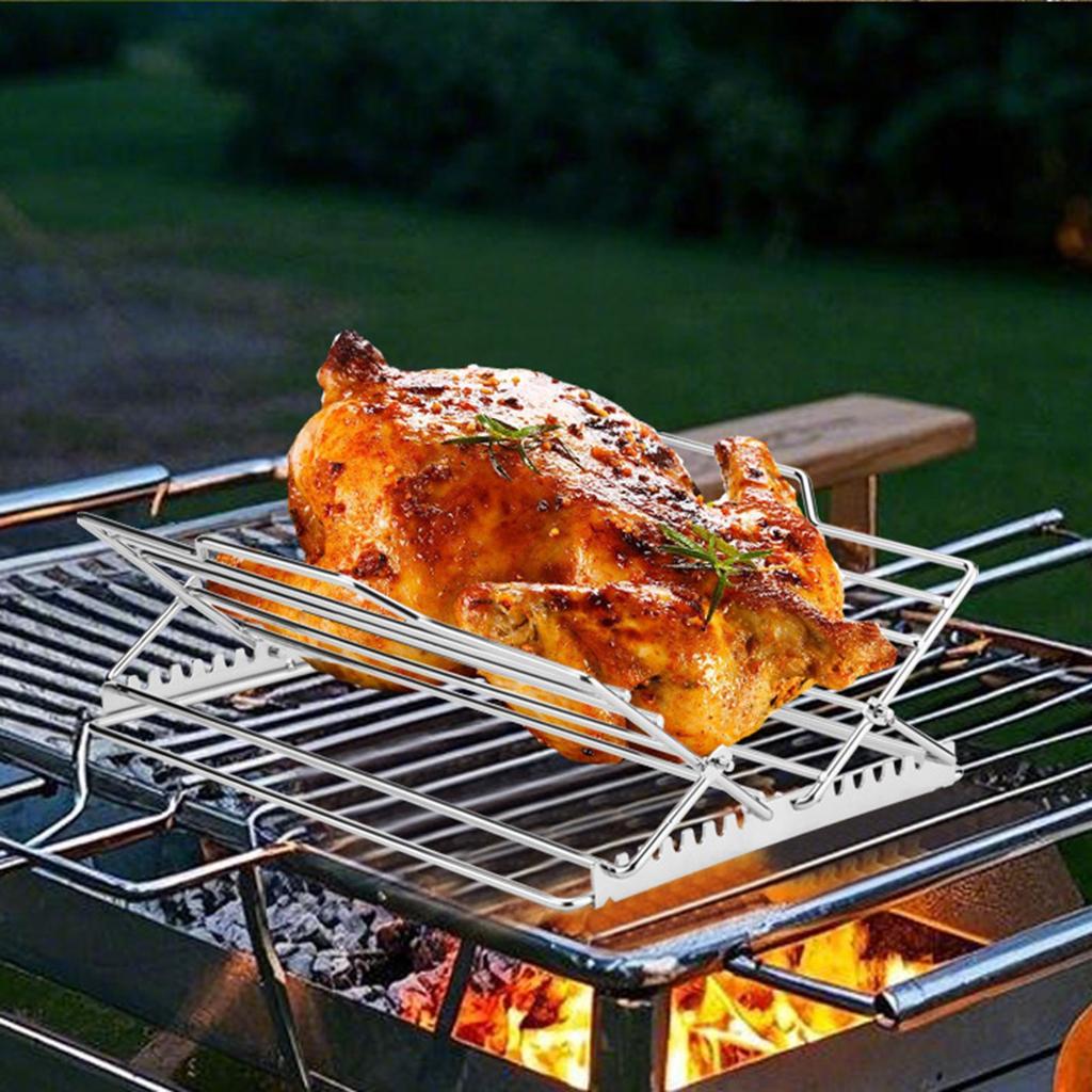 Wire Rack for Cooking Adjustable Stainless Steel Grilling Accessories Oven Roasting Pan Rack Insert for 9x13 Pan Pork Beef Steak