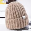 Women's Winter Thickened Warm Knitted Hat Korean Style Fashion Smiling Face Windproof Ear Protection Wool Hat